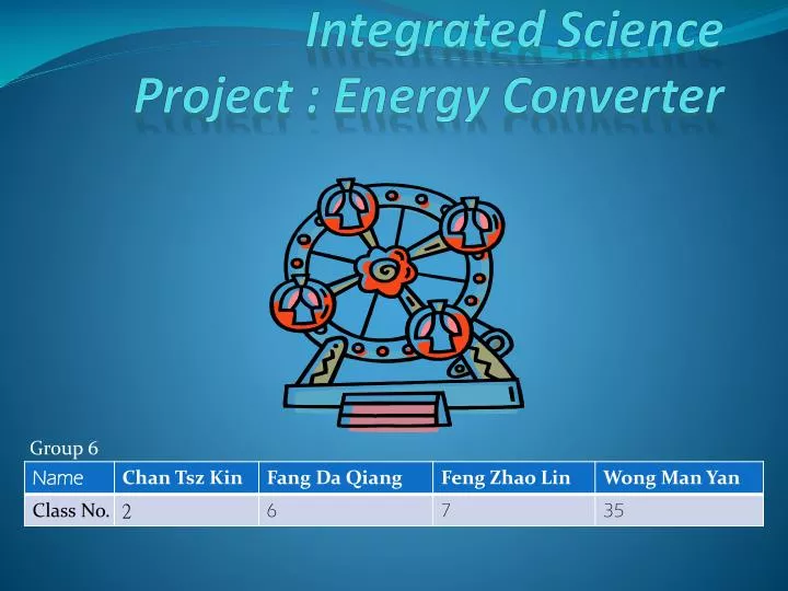 ppt integrated science project energy converter ppt science project