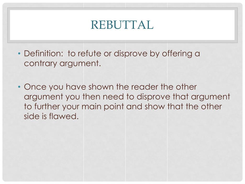 rebuttal essay definition