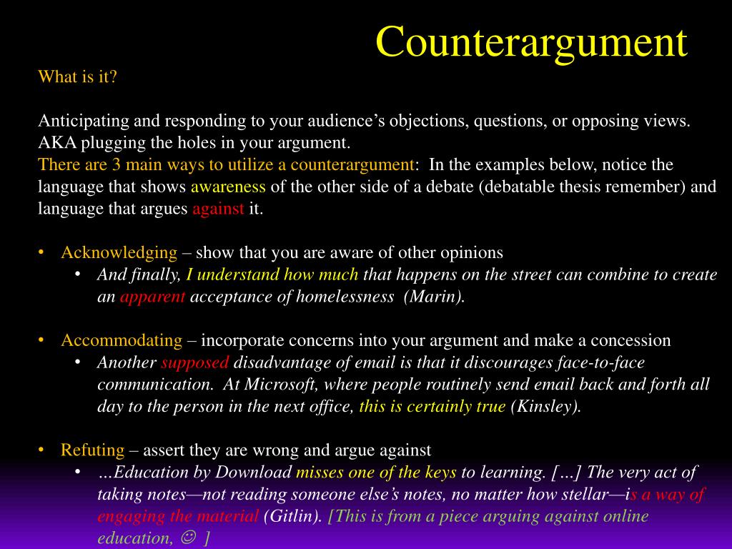 Ppt Counterargument Powerpoint Presentation Free Download Id 2253901