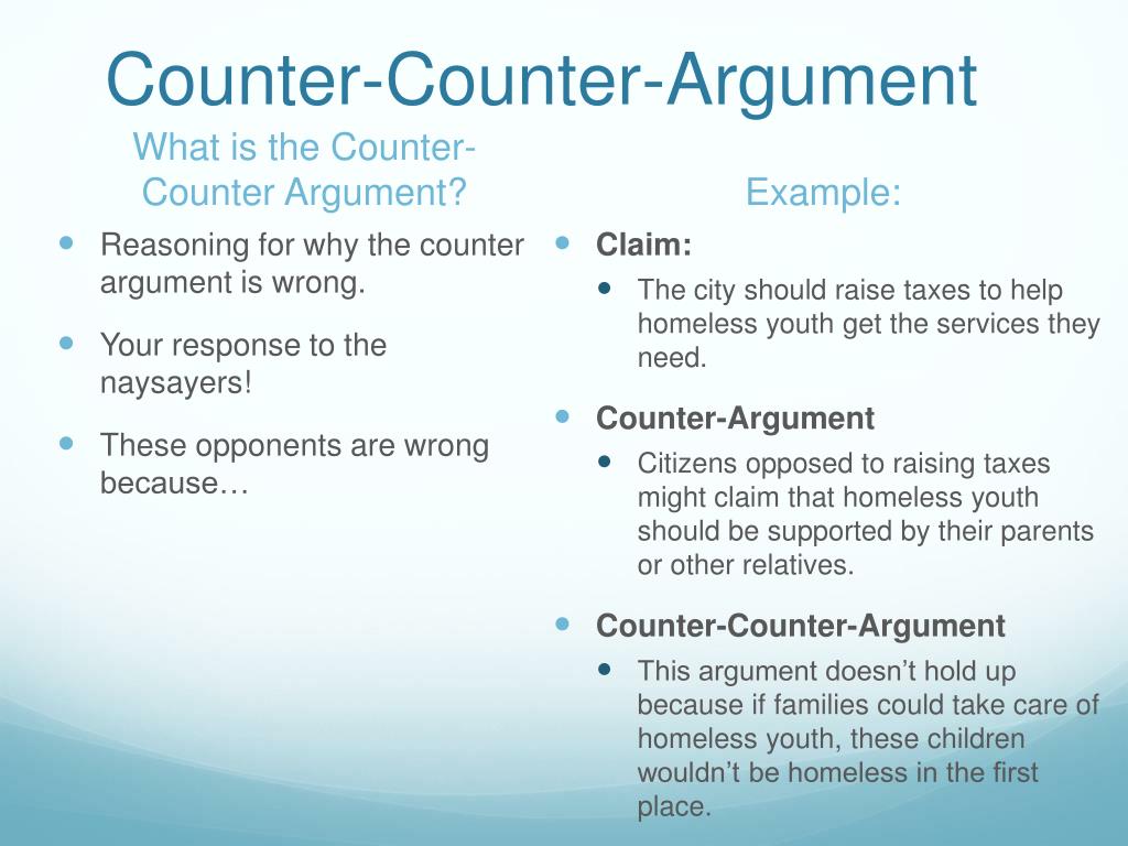 PPT - Counter-Argument PowerPoint Presentation, free download - ID