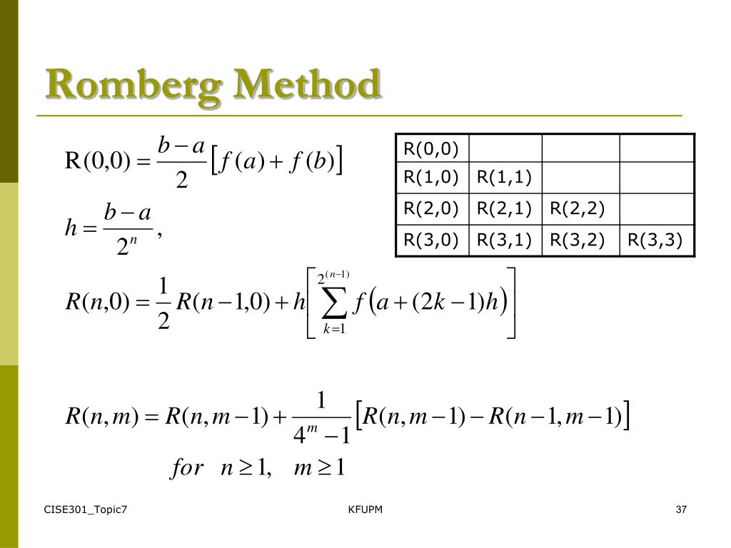 Ppt cise301 numerical methods topic 7 numerical integration lecture