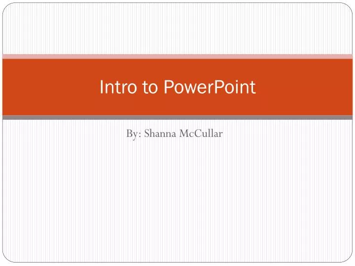intro to powerpoint n.