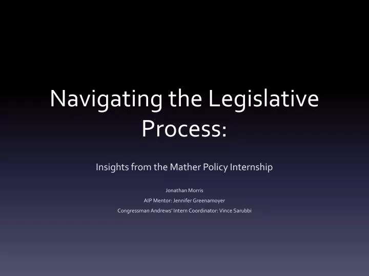 navigating the legislative process n.