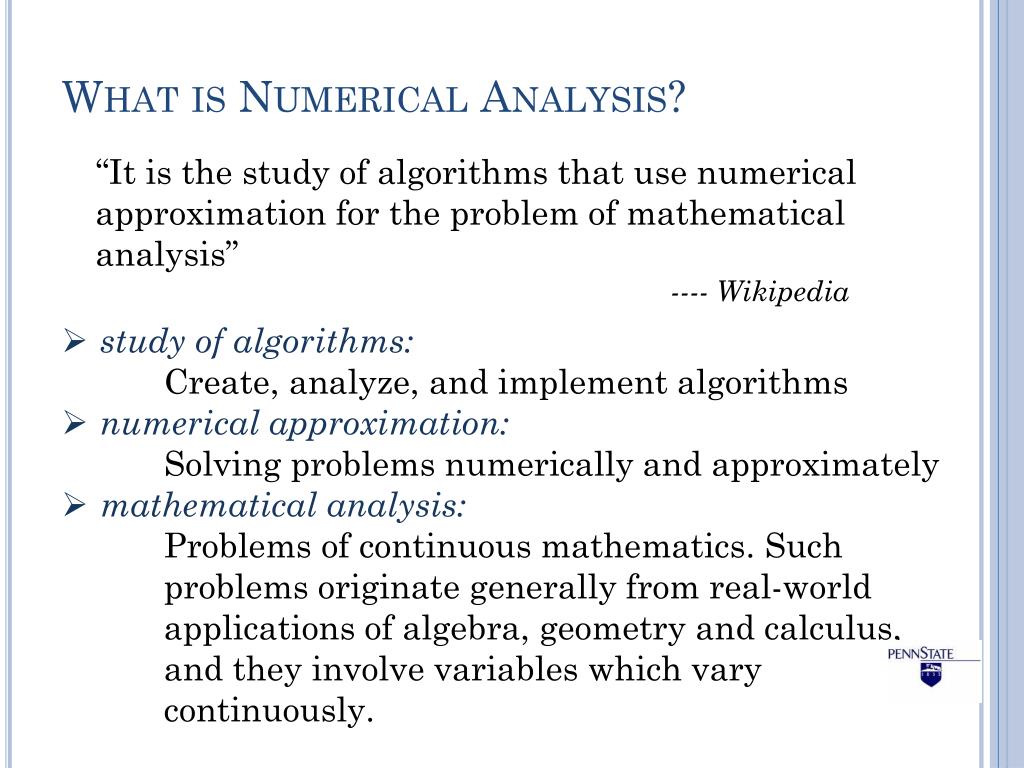 numerical analysis research topics