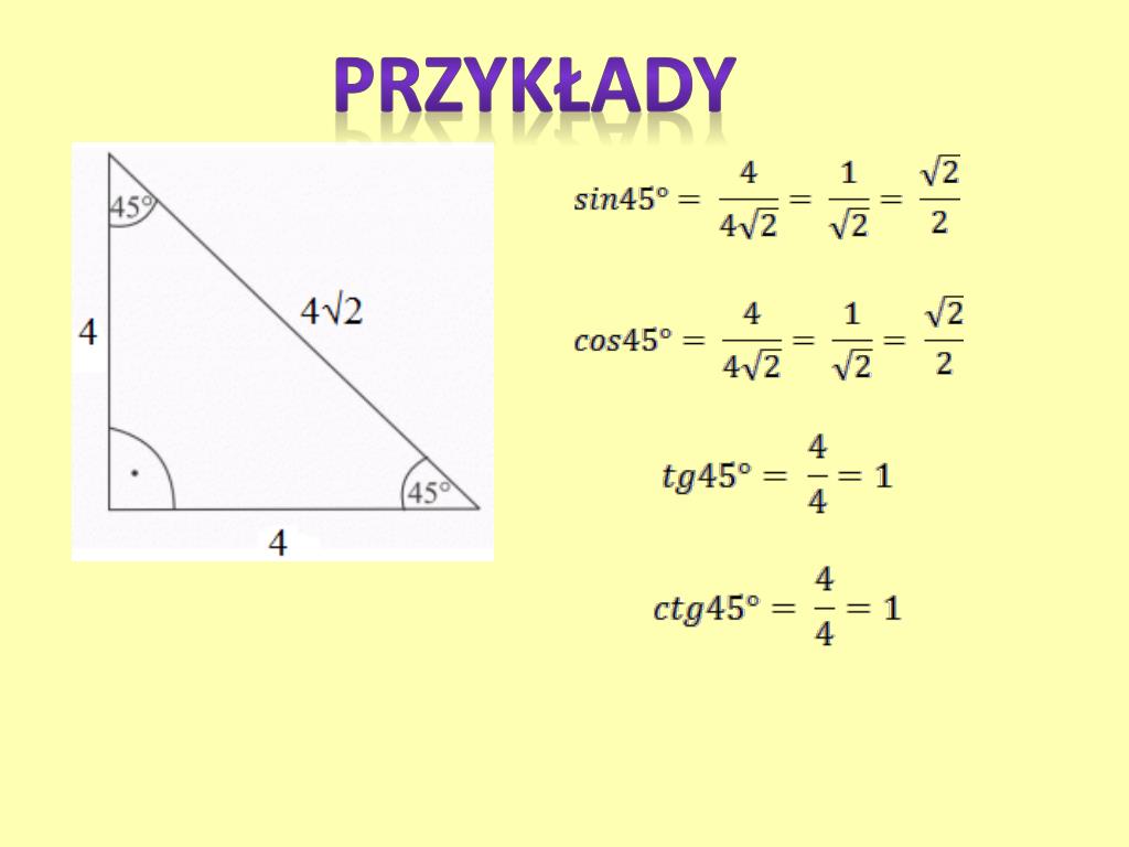 Funkcje Trygonometryczne Kąta Ostrego W Trójkącie Prostokątnym PPT - Funkcje trygonometryczne kąta ostrego PowerPoint Presentation