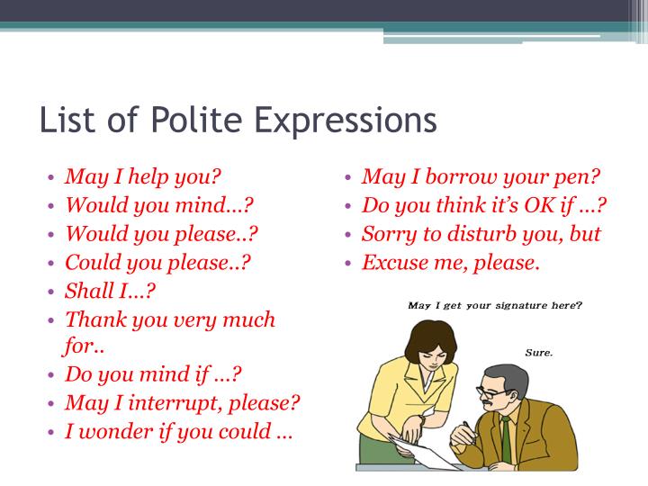 PPT - LET’s Speak Politely! PowerPoint Presentation - ID:2255073