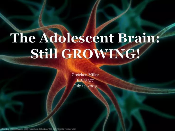 the adolescent brain still growing n.