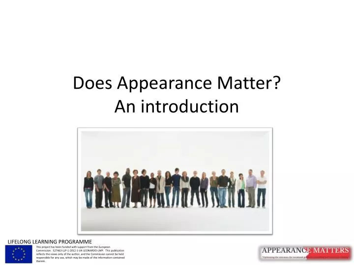 PPT Does Appearance Matter? An introduction PowerPoint Presentation