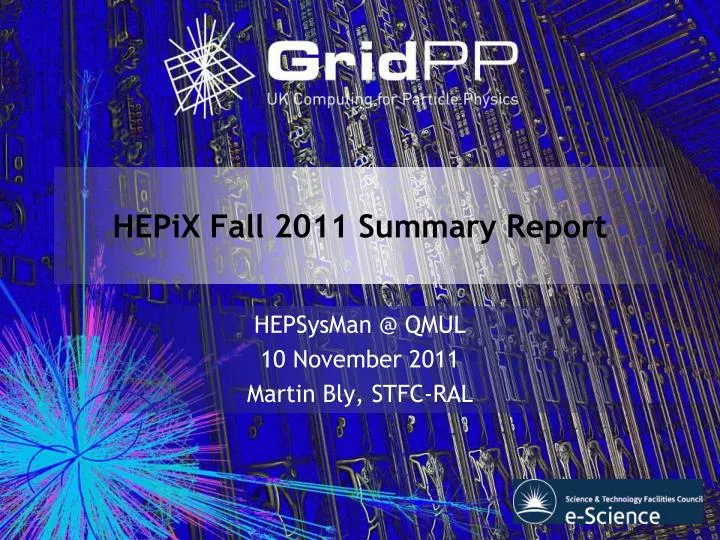 hepix fall 2011 summary report n.