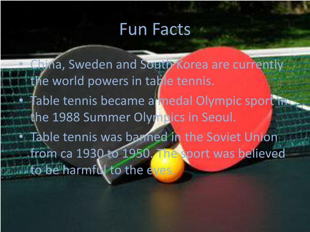 Fun facts about ping clearance pong