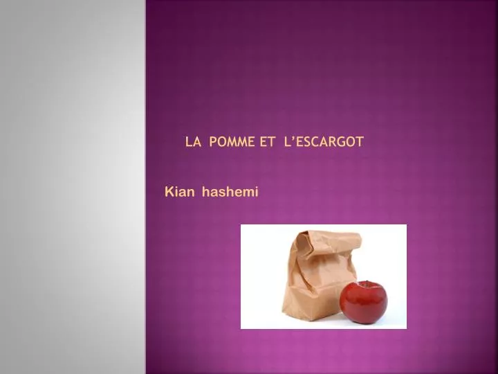 La Pomme Et L Escargot Charles Vildrac