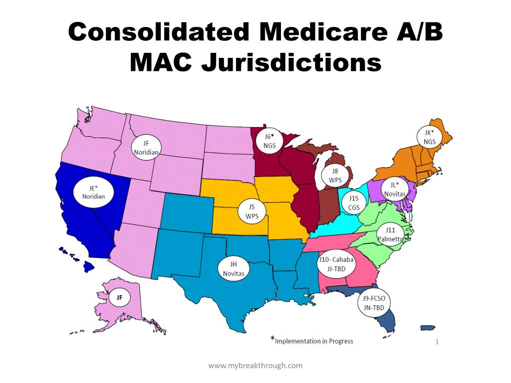 Consolidated Medicare A B Mac Jurisdictions L 
