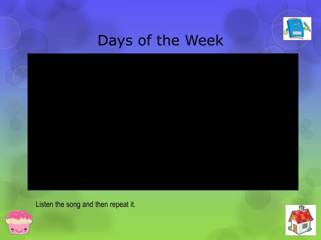 The days of the week Saturday Sunday Monday Tuesday Wednesday Thursday -  ppt video online download