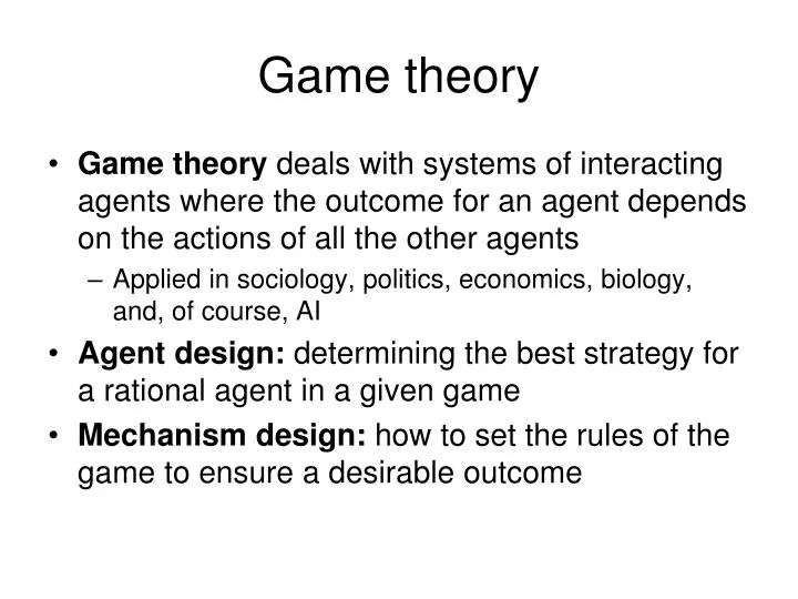 PPT Game Theory PowerPoint Presentation Free Download ID 2257463