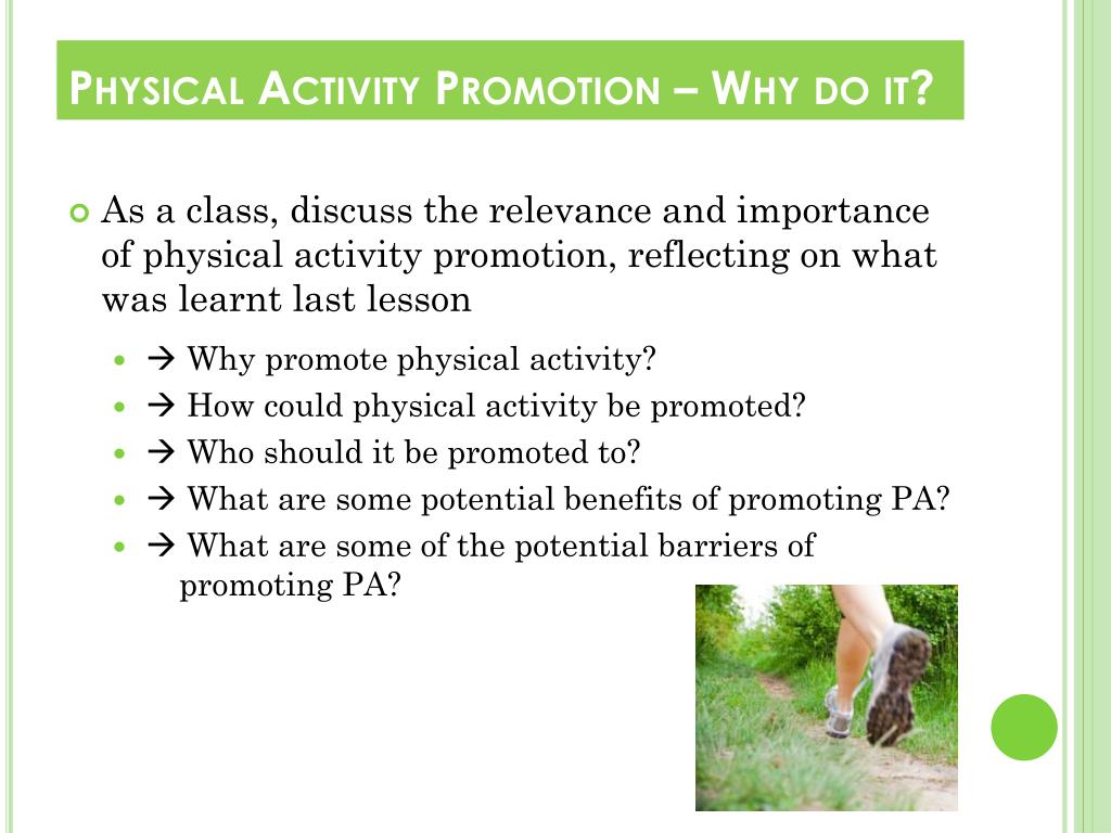 PPT - Physical Activity Promotion 1: The Role of National and State ...