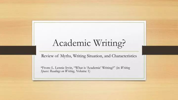 Academic writers