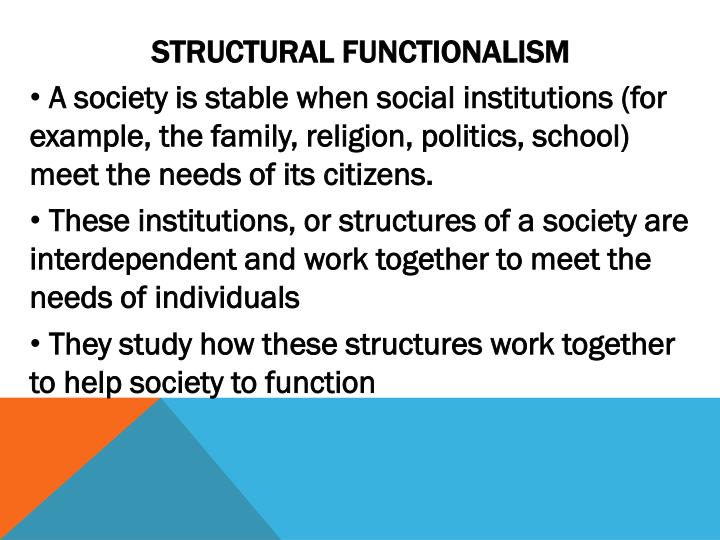 structural functionalism examples in society