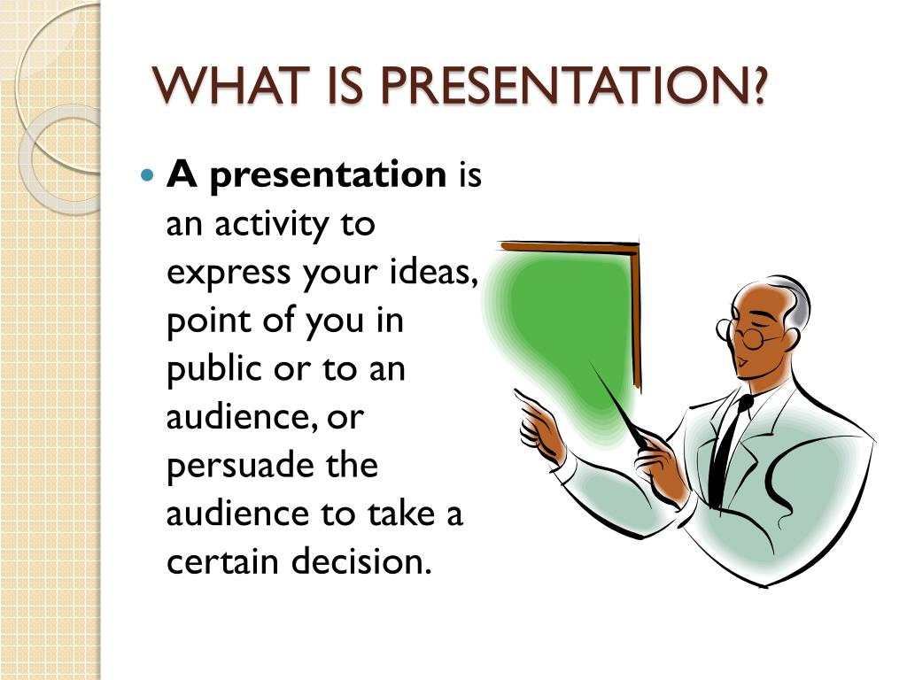 what does presentation mean in literature