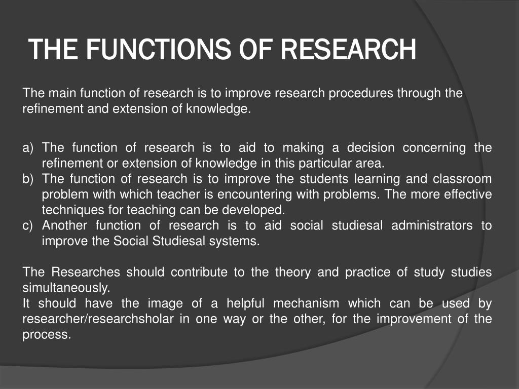 function of research pdf