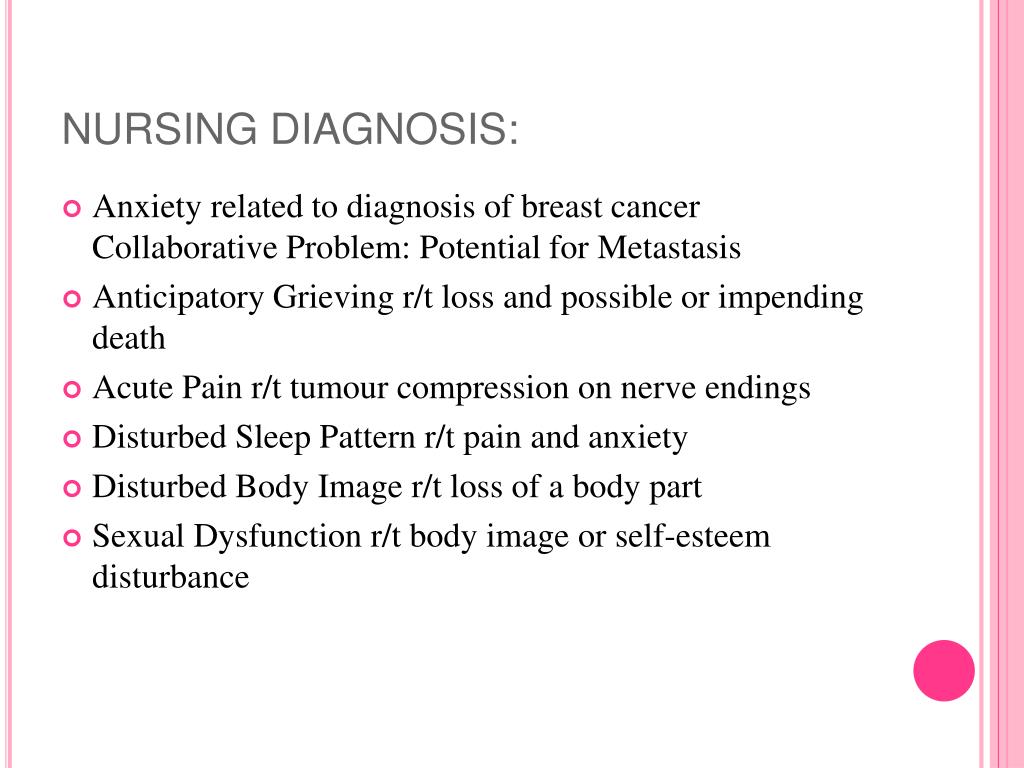 metastatic cancer nursing diagnosis)