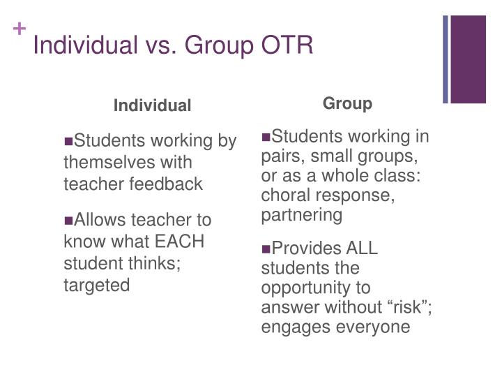 Individuality vs group essays