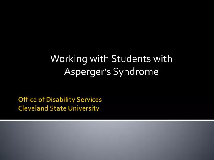 working with students with asperger s syndrome n.