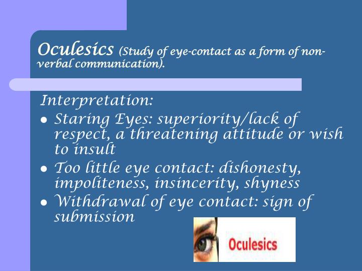 oculesics