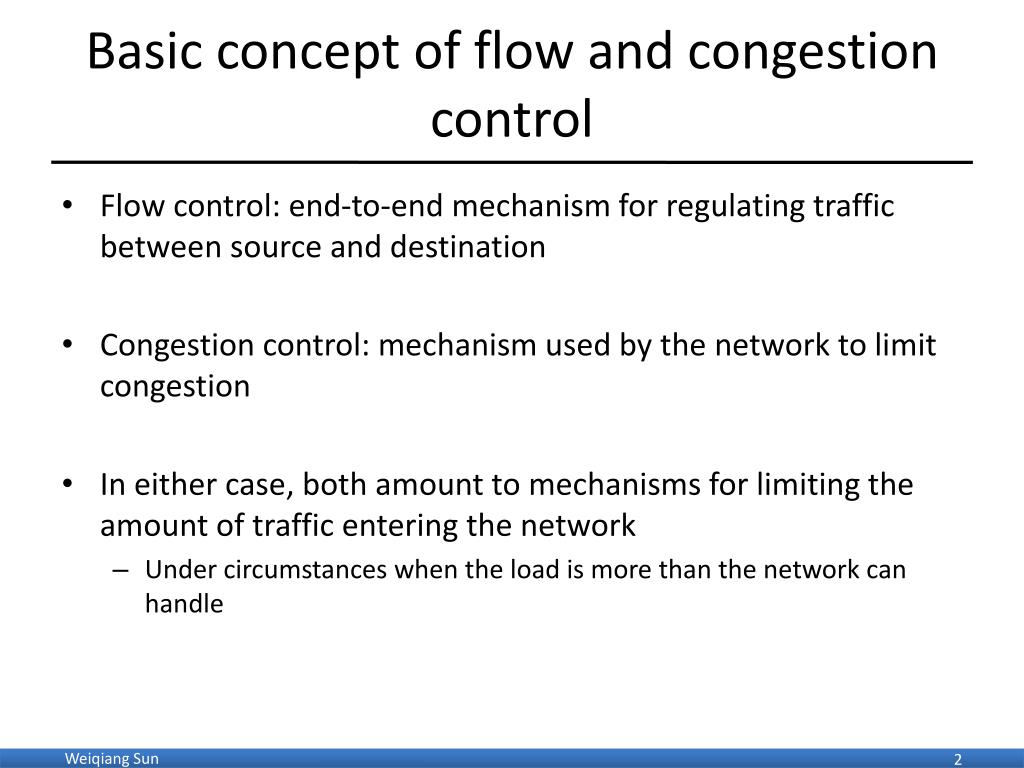 Ppt flow and congestion control powerpoint presentation free