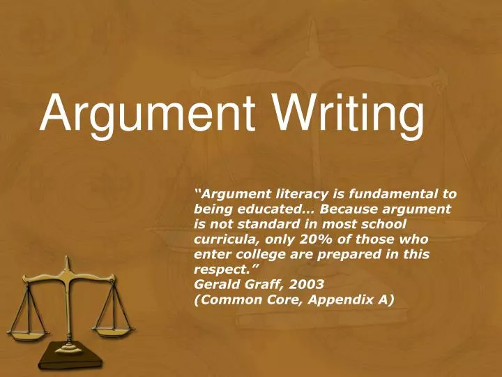 argument writing is
