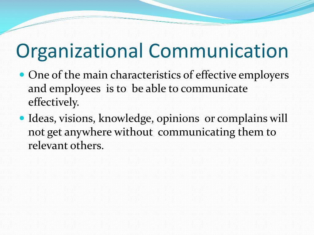 communication in organization powerpoint presentation