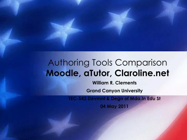 authoring tools comparison moodle atutor claroline net n.