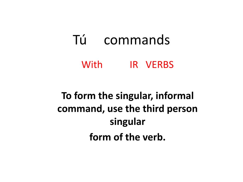 PPT Tú commands PowerPoint Presentation, free download ID2261690
