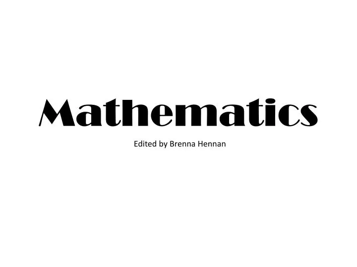 mathematics n.