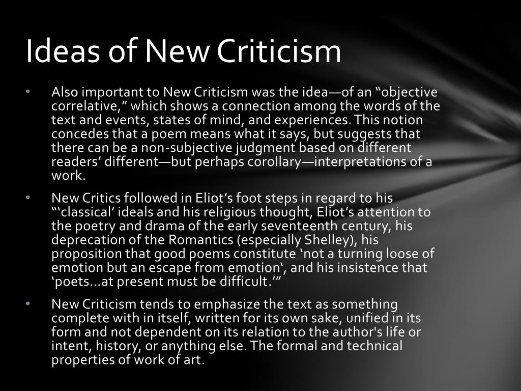 term paper about new criticism