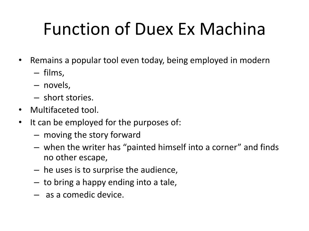 deus ex machina examples deus ex machina examples
