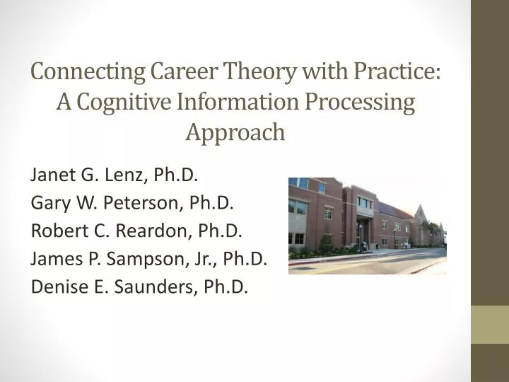 PPT - Connecting Career Theory with Practice: A Cognitive Information ...