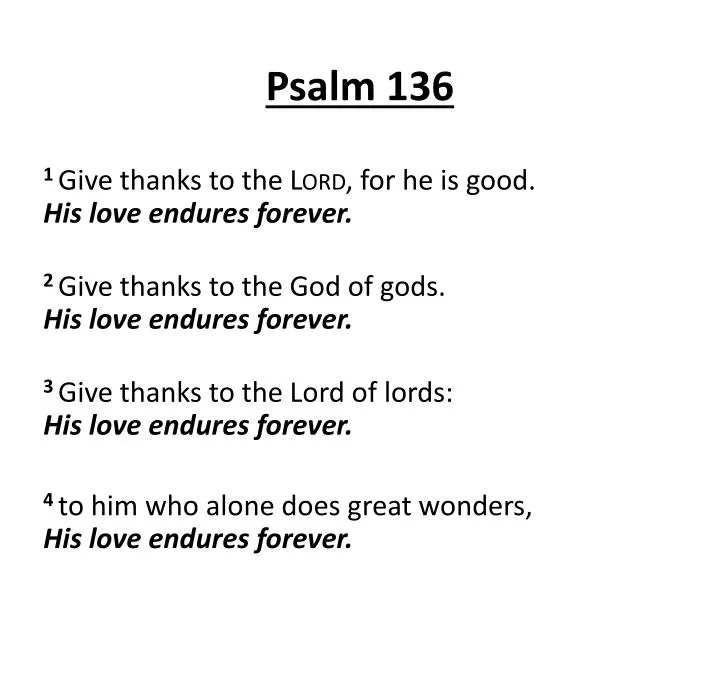 Psalm 136 Meaning WeselyParis