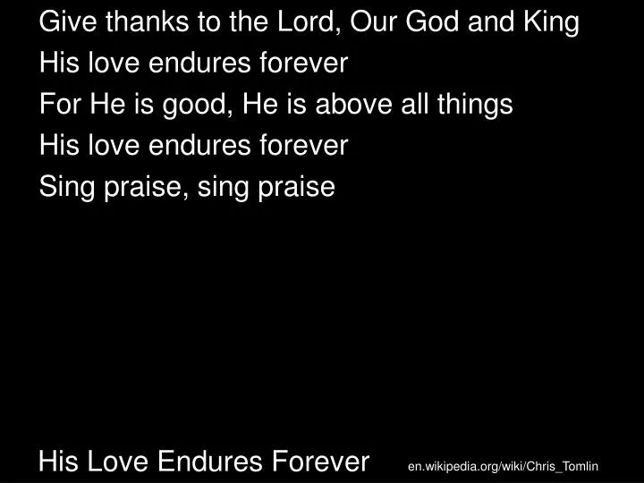 PPT His Love Endures Forever PowerPoint Presentation, free download