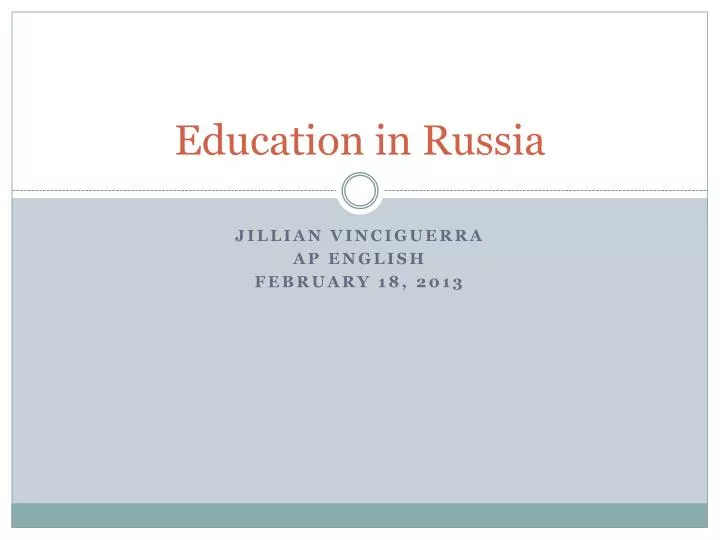 Education in russia презентация