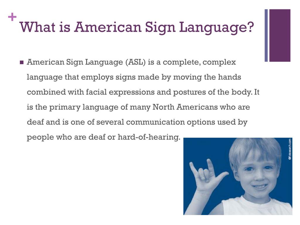 american sign language presentation