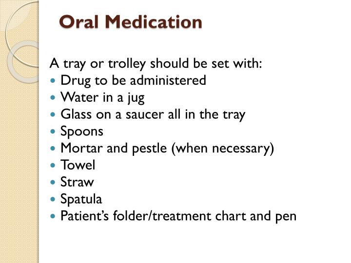 PPT ADMINISTRATION OF MEDICATIONS PowerPoint Presentation ID2267702