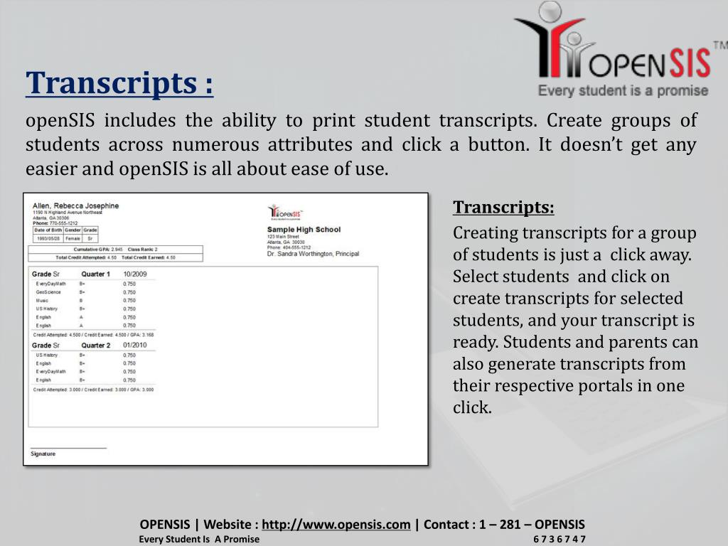 Ppt opensis student information system powerpoint presentation