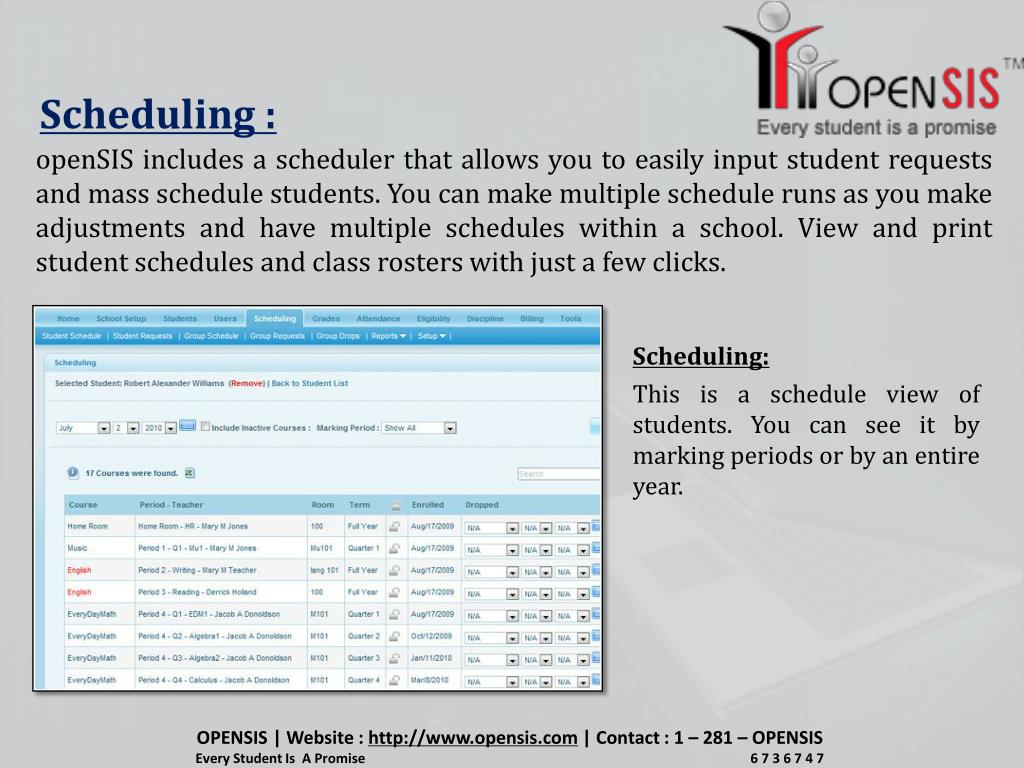Ppt opensis student information system powerpoint presentation