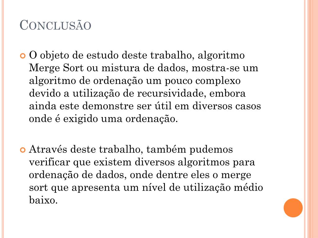 Dúvida  Como funciona o Algoritmo de Ordenação Merge Sort