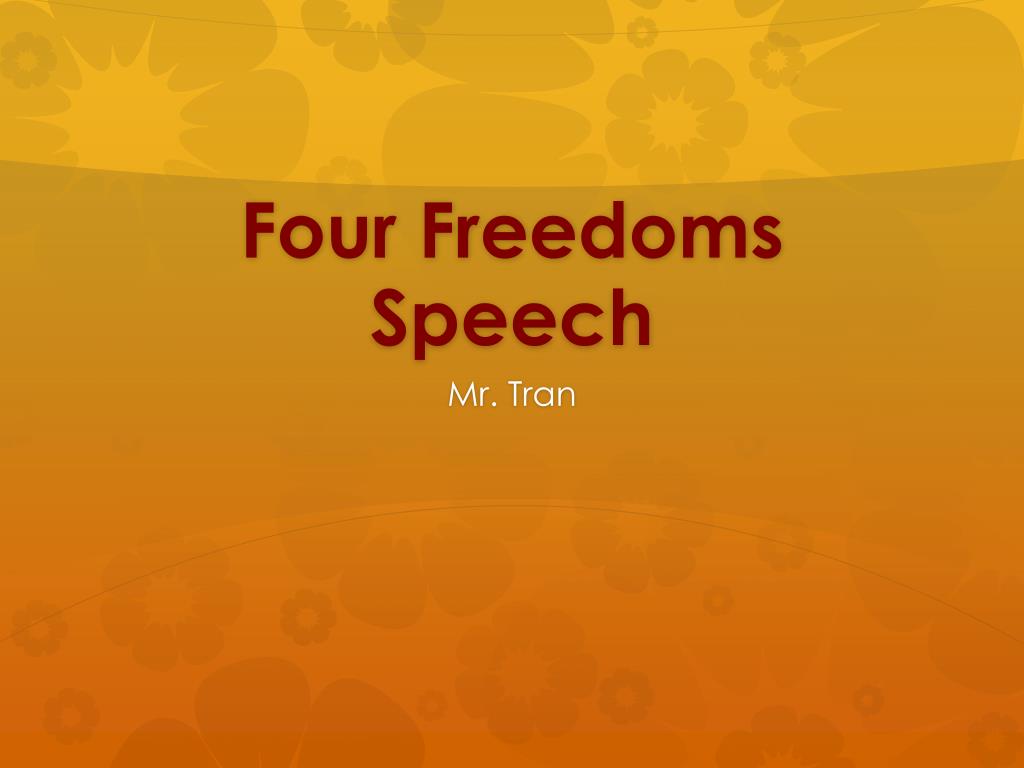 essay about the four freedoms speech