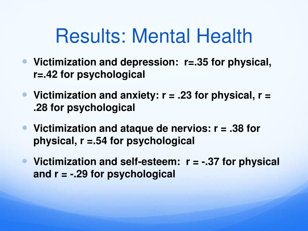 PPT - Intimate Partner Violence and Mental Health among Victimized ...