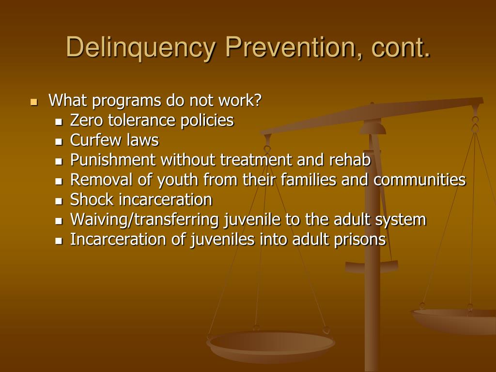 hypothesis for juvenile delinquency and prevention
