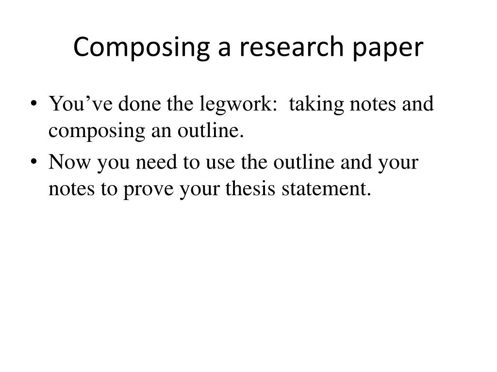 composing a research paper mastery test