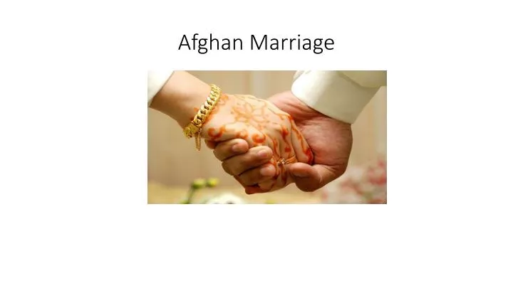 afghan marriage n.