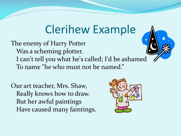 examples of a clerihew poem Poetry month poster freebie clerihew poetry | author's craft/poetry.